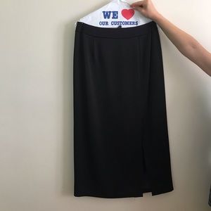 Women’s black skirt with slit